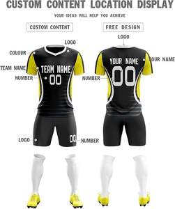 Camiseta de fútbol de secado rápido sublimada personalizada, camiseta de uniforme de fútbol de secado rápido - Product Image 3