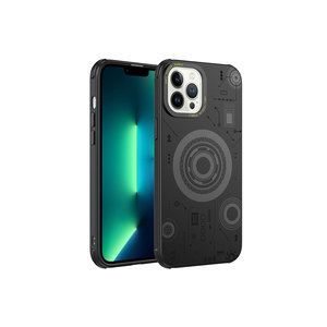 Étui en silicone à motifs avec charge sans fil Netzy SAFA pour iPhone 12 Pro Max Noir - Anti-traces de doigts Compatible Blackshark Redmagic - Product Image 1