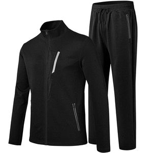 Conjunto de chándal de dos piezas con capucha y pantalones deportivos de entrenamiento para hombre, conjunto de chándal con cremallera de alta calidad para hombre - Product Image 4