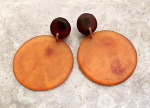 Fashionable Resin <b>Earrings</b> olive <b>green</b> crescent moon resin drop <b>earrings</b> with multicolored geometric stud At Best Price - Product Image 6