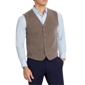 Gilet da Uomo in Lana Merino Bloomingdale's Blu Navy Taglie Forti, Abbigliamento Esterno con Bottoni Decorativi, in Nylon Traspirante e Cotone Lavorato a Maglia, con Logo - Product Image 4
