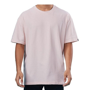 เสื้อผ้าฝ้าย100% น้ำหนักเบาสำหรับทุกเพศเสื้อผ้าฤดูร้อนพิมพ์โลโก้ได้ตามต้องการสำหรับผู้ชายทรงโอเวอร์ไซส์ T-Shirts-240กรัมสีล้วนขายส่ง - Product Image 5