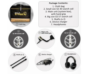 Détecteur de métaux professionnel multi-fréquences Gold Stinger X5 VLF pour la recherche de trésors, étanche IP54, 40 cm DD, ROHS - Product Image 4