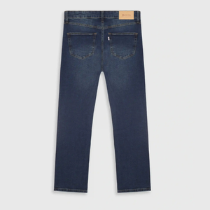 Jeans droits pour hommes de qualité supérieure, coupe classique, taille mi-haute, vêtements décontractés pour la saison automne-printemps, approvisionnement ODM - Product Image 4