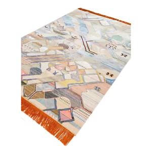 พรมไหมพรมผสมไหมไผ่สีน้ำตาลเบจ แมนชาฮ่า ลายเรขาคณิต รูปทรงสี่เหลี่ยมผืนผ้า สำหรับห้องนั่งเล่น วัยรุ่น และทางเดิน รุ่น Les-1688 - Product Image 2