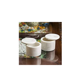 Salero de mármol pulido brillante, cuenco de forma personalizada para uso en restaurante, utensilios de cocina y uso hecho a mano - Product Image 5