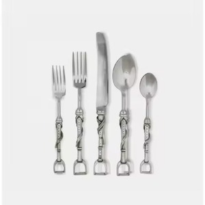 Cubiertos de Acero con Mango Azul Elegante y Cabeza Plateada, Cubiertos Premium Ideales para Restaurantes, Hoteles y Uso Doméstico - Product Image 2