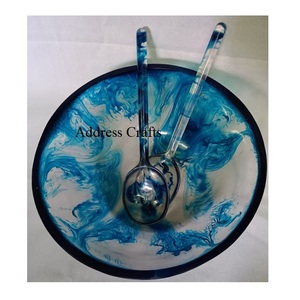 Newly Designed Resin Salad <b>Bowl</b> Blue and <b>White</b> Eco-Friendly Party Food Grade Durable <b>Serving</b> Platters Table Decor Kitchenware - Product Image 4