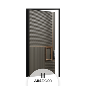 Puerta de Seguridad de Acero Inoxidable Manual de Lujo ABSDOOR VEROSA, Aislamiento Térmico Pivotante, Diseño Moderno, Entrada de Villa, Hotel, Turquía - Product Image 1