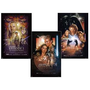 Ensemble de 3 affiches murales Star Wars Épisode I-III - Product Image 1
