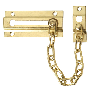 Catena di sicurezza per porta placcata in ottone (confezione blister da 1 pezzo) - Product Image 1