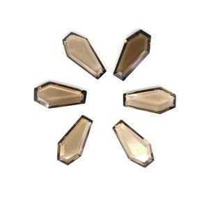 Cuentas de piedras preciosas talladas en forma de ataúd de cuarzo ahumado Natural para la fabricación de joyas hechas a mano suelta perforada momia ataúd tallado piedras preciosas - Product Image 3