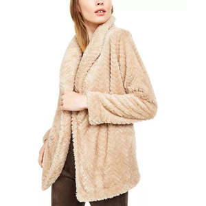 Cardigan da Donna Calvin Klein Beige Extra Large con Cuciture a Chevron - Product Image 1