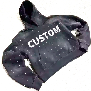 Sudaderas con Capucha y Pantalones Deportivos para Hombre, Estilo Urbano, Estampado Completo con Pedrería, Tejido Grueso, Alta Calidad - Product Image 4