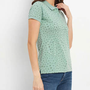 Polo de mujer de etiqueta privada Polo cómodo de mujer Polo de gran tamaño de alta calidad Polo de mujer - Product Image 2