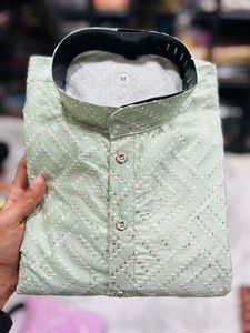 Style Party Wear Kurta para Hombre para Todo Tipo de Funciones con Pijama de Algodón - Product Image 3