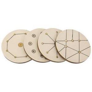 Venta caliente hecho a mano resina madera patrón antiguo taza de té posavasos conjunto mejor precio India venta al por mayor para esteras y almohadillas - Product Image 6