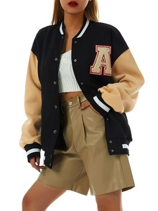 Veste de baseball en laine pour homme avec logo personnalisé brodé de haute qualité, col montant, hiver, séchage rapide, respirante - Product Image 2