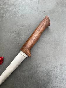 Cuchillo de filetear hecho a mano con hoja de acero de Damasco y mango de madera, cuchillo para exteriores - Product Image 6