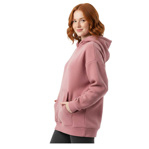 Sudadera con Capucha Casual para Mujer, Nueva Colección de Invierno 2025, Tejida, Estampada, con Bolsillo Delantero, Corte Holgado, con Insignia, Poliéster/Algodón, Personalizable - Product Image 5