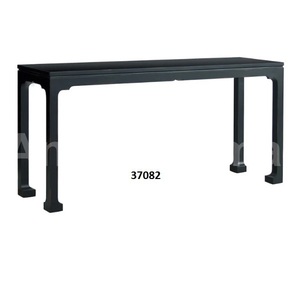 Ensemble de 2 tables gigognes rectangulaires modernes en métal noir massif décoratives pour la maison, le salon et le bureau. - Product Image 3