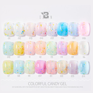 Japon Populaire 15ml 24 Couleurs Coloré Bonbons Paillettes Semi Permanent Gel Vernis À Ongles pour Printemps Été - Product Image 1