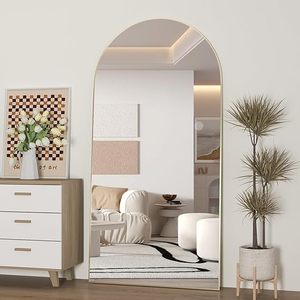 Gold <b>Arched</b> Mirror 80x180cm Elegant Modern Luxury <b>Framed</b> Full Length Mirror for Living Room Bathroom Decoration at Smartspace - Product Image 3