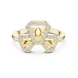 Anillo de Compromiso de Oro Blanco de 14K con Diamante Redondo Cultivado en Laboratorio para Mujer |   Diamante Cultivado Nuevo - Product Image 6