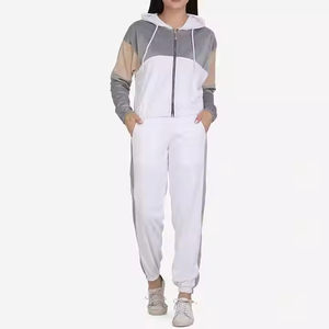 Plain Color Women Tracksuit Street Wear New Arrival Women Track Suit for Adult Custom Casual 100% Cotton Sweat Suit Ladies - Product Image 1