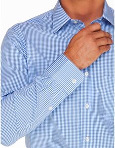 Ropa a granel hecha a medida, ropa informal suave agradable a la piel, camisa para hombre, 100% algodón, manga larga, hilo teñido, camisas para hombre de talla grande - Product Image 3