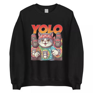 Sudadera de cuello redondo recortada con dobladillo crudo vintage de peso pesado personalizada con estampado DTG para hombre - Product Image 1