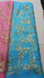 Latest Design <b>Wedding</b> Party and Festival Wear Dress Material Sequence Work Organza Fabric at Export Price - Product Image 5