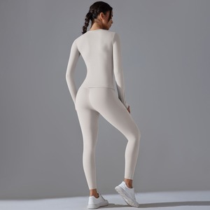 Invierno 2 piezas de alta calidad Hogar personalizado sin costuras gimnasio Control de barriga entrenamiento Fitness ajustado Activewear mujeres Sexy conjunto - Product Image 6