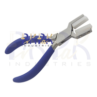Alicates de sujeción de anillos de acero inoxidable de 140 mm con mordazas de nailon y mangos de espuma mate con resorte para engarzar, fabricación de joyas, manualidades DIY y anillos de retención