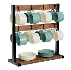 Wood Metal <b>Tree</b> Mug Stand Classic Cup Holder Coffee Mug Holder for Home Kitchenware Hotel <b>Tabletop</b> Kitchen Counter Made in India - Product Image 5