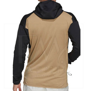 Sweat à capuche pour homme 100% coton à manches longues avec fermeture éclair sur l'épaule, en polaire uni, personnalisable avec impression en relief, pour l'hiver, prix raisonnable, taille XS - Product Image 3