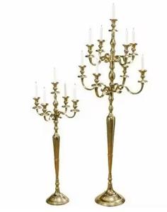 <b>Large</b> Five Arm Gold Metal Candelabra Tall <b>Candle</b> Holder for Flower Wedding Festive Events Home Decor Floor Standing Centerpiece - Product Image 4