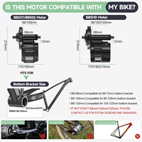 Kit moteur central Bafang BBS01 BBS02 BBSHD 250W 350W 500W 750W 1000W 36V 48V 52V Version CAN avec écran EKD01