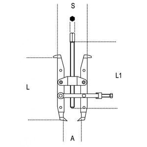 BETA Reversible <b>Gear</b> <b>Pullers</b> with Two Legs External Design - Product Image 2