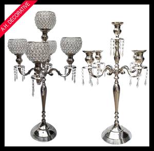 Superiors Design Manually Manufactured Decorative Centerpiece Handmade Metal Candle Holder <b>Candelabra</b> with Flower Bowl - Product Image 3