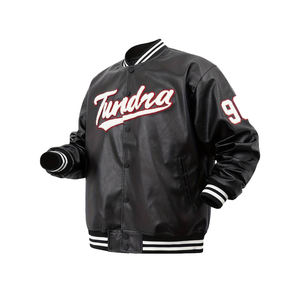Veste d'hiver de haute qualité pour hommes en cuir de vachette personnalisé Varsity Baseball Bomber Chenille broderie Logo grande taille imperméable - Product Image 1