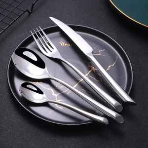 Elegant Quality Stainless Steel Reusable Cutlery Set Stainless Steel Rustic Cutlery Set <b>Copper</b> Antique Handle Round End Flatware - Product Image 5