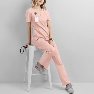 เสื้อโค้ททางการแพทย์แบบยืดหยุ่นแห้งเร็วสำหรับทั้งชายและหญิงเสื้อโค้ทสำหรับโรงพยาบาลผ้าทอโลโก้ตามสั่ง - Product Image 6