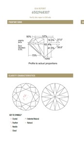 B2B D'Vins Jewels para GIA Certified 2,00 CT Loose White Natural Round I Color FL FLOW Pureza EX Cut Diamante pulido - Product Image 4