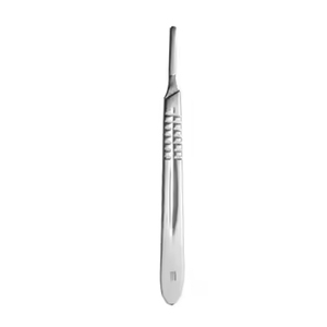 Manche de scalpel chirurgical en acier inoxydable, numéro quatre, réutilisable, ergonomique, manuel, stérilisation à haute température, certifié CE, modèle - Product Image 1