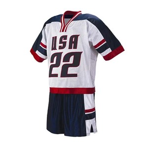 Uniforme de Lacrosse de poliéster 100% personalizado ODM OEM de alta calidad, traje deportivo hecho a medida, ropa de equipo corta - Product Image 5