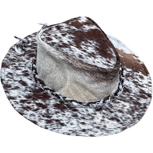 Chapeaux de cow-boy en cuir de vache de conception professionnelle, matériau solide de haute qualité, chapeau en cuir unisexe pour l'extérieur - Product Image 1