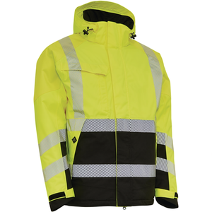 เสื้อแจ็คเก็ตกันหนาวสีเหลือง/ดำแบบสะท้อนแสง ไซส์ M Visible Xtreme ELKA Rainwear - Product Image 2