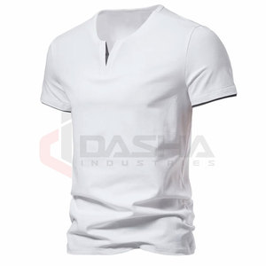 Fabricant pakistanais Vente en gros T-shirt pour homme bicolore 100% coton Tissu tricoté de dernière conception à vendre - Product Image 2
