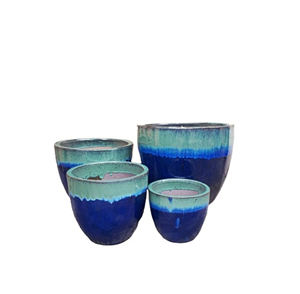 Meilleures ventes : ensemble de pots et jardinières en céramique brillante et émaillée / poterie en argile pour plantes et fleurs, décoration intérieure/extérieure - Product Image 3